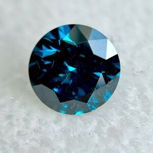 1.09 CT Natural Diamond Certified Fancy Vivid Blue Investment Gem Excellent Cut